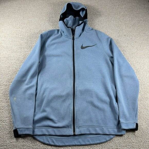 Nike Hyper Elite Zip Up Athletic Jacket Blue Men’s Size Large - Picture 1 of 8